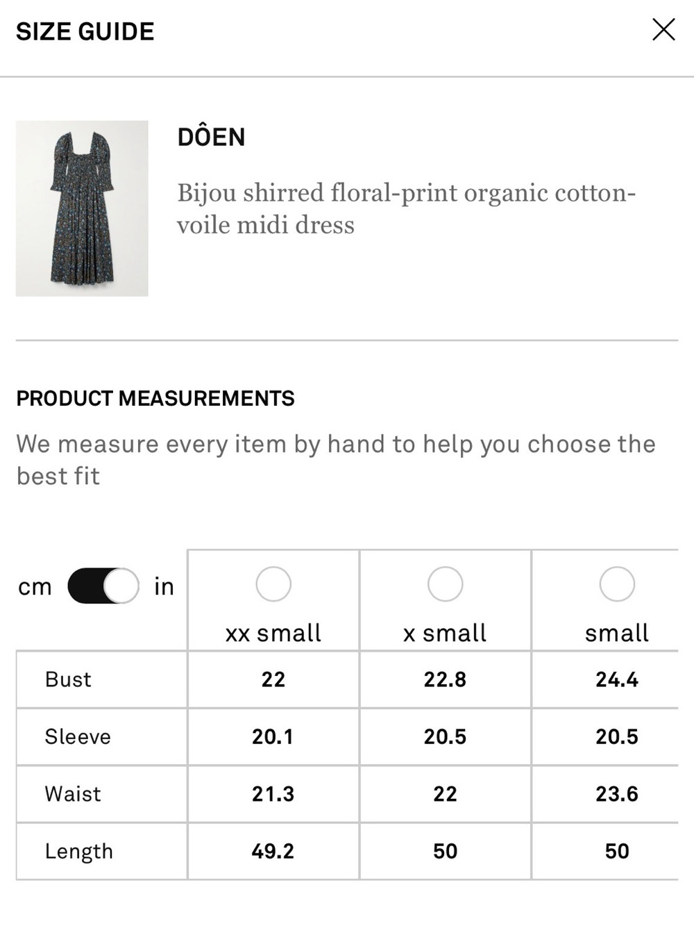 Doen Bijou Midblue California Wildflower Midi Dress with Puff Sleeves - Picture 7 of 9